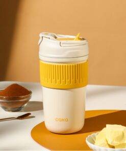 Caka Stainless Steel Thermal Coffee Cup with Lids and Straws