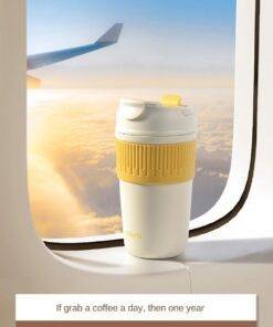 Caka Stainless Steel Thermal Coffee Cup with Lids and Straws