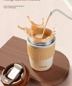 Caka Stainless Steel Thermal Coffee Cup with Lids and Straws