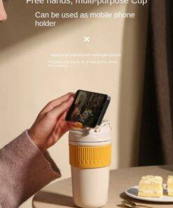 Caka Stainless Steel Thermal Coffee Cup with Lids and Straws