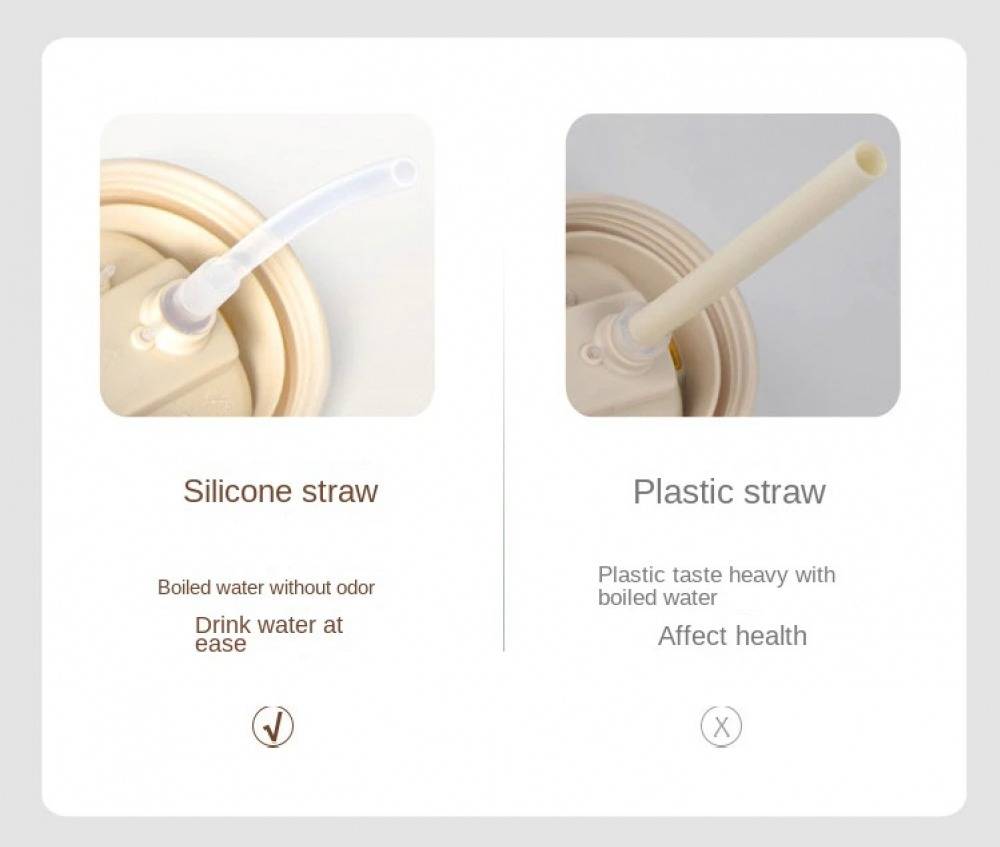 Caka Stainless Steel Thermal Coffee Cup with Lids and Straws