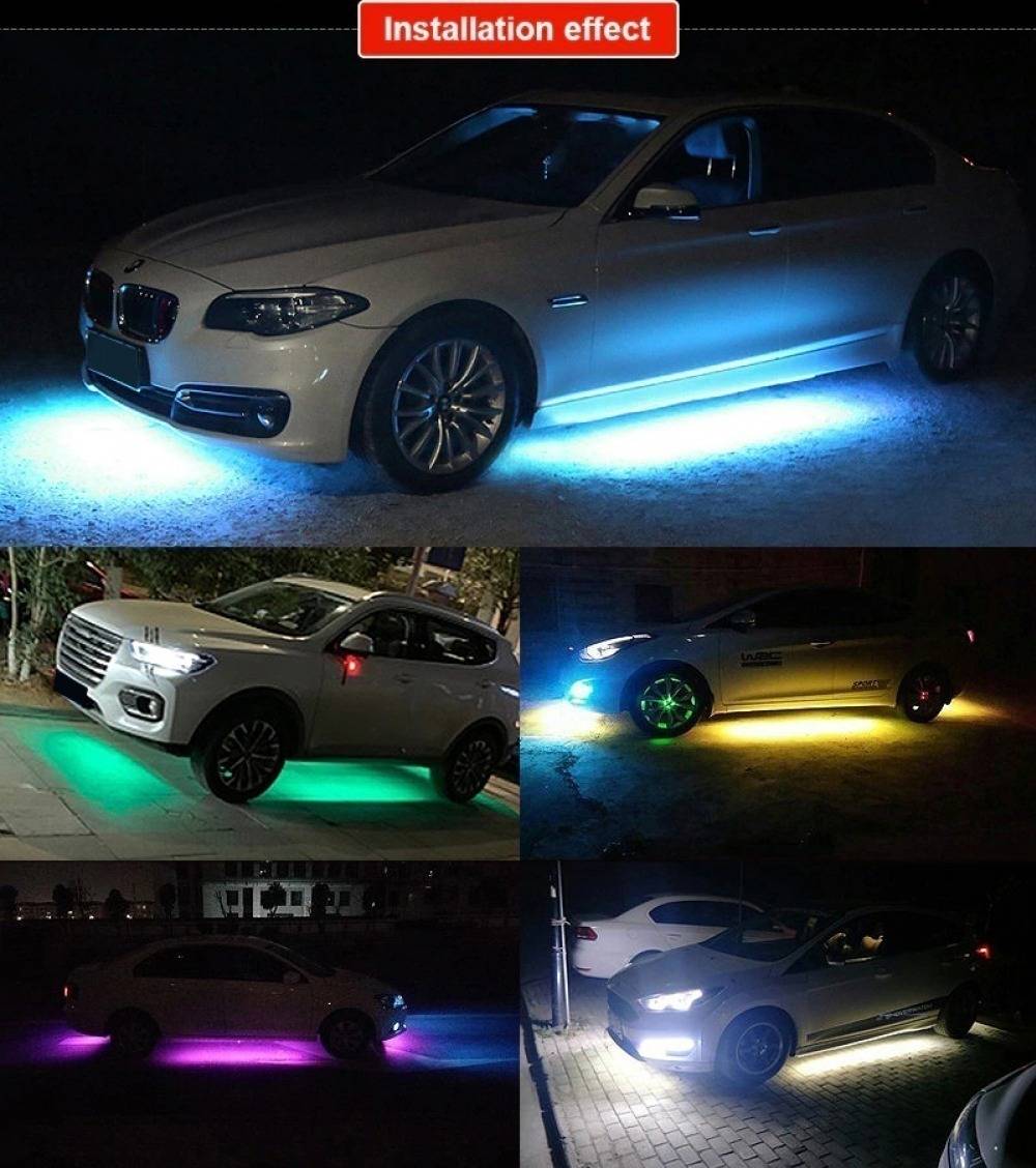 Car Chassis Flexible Strip Neon Glow Lights Auto RGB Underglow Decorative Atmosphere Lamp