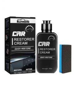 Car Interior Plastic Leather Restorer Cream + Sponge Set