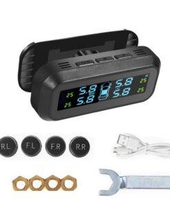 Car Solar Tyre Pressure Monitoring System Vehicle TPMS