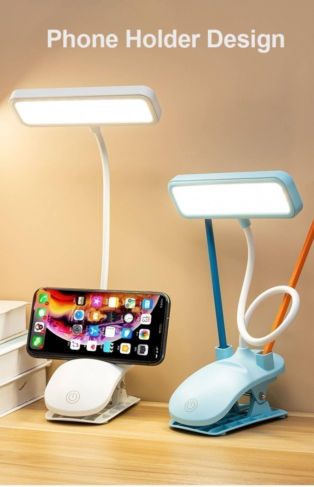 Clip Rechargeable Eye-Protect Wireless Desk Lamp