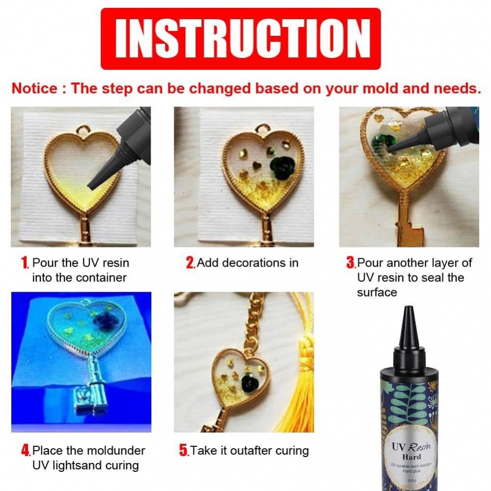 Crystal Clear Ultraviolet Fast Curing UV Resin 250G