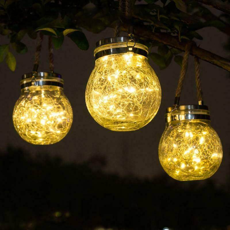 LED Crack Ball Glass Garden Lights