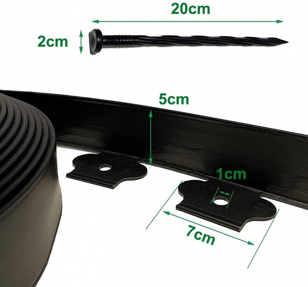 Durable Landscape Yard Lawn Garden Edging Kit 5M