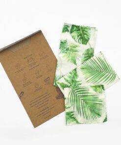 Eco-Friendly Reusable Beeswax Food Wraps-Green Leaves