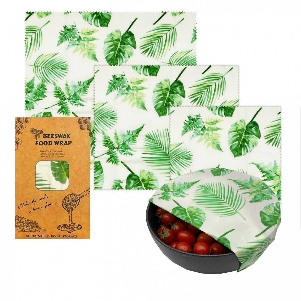 Eco-Friendly Reusable Beeswax Food Wraps-Monstera