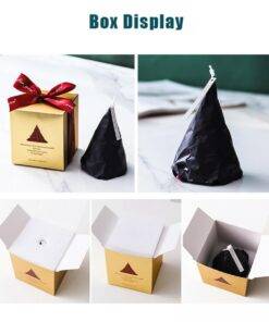 Elegant Pine Tree Fragrance Scented Candle with Marble Coaster Gift