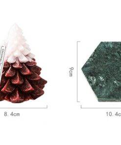 Elegant Pine Tree Fragrance Scented Candle with Marble Coaster Gift