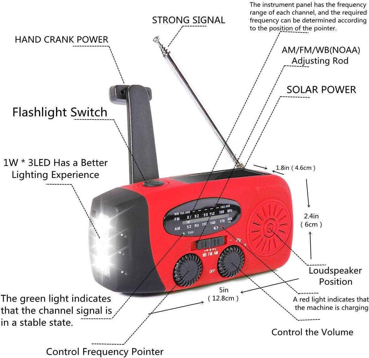 Emergency Solar Crank AM/FM/NOAA Radio