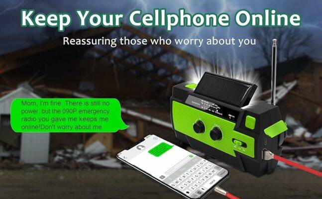 Emergency Solar Hand Crank Weather Radio