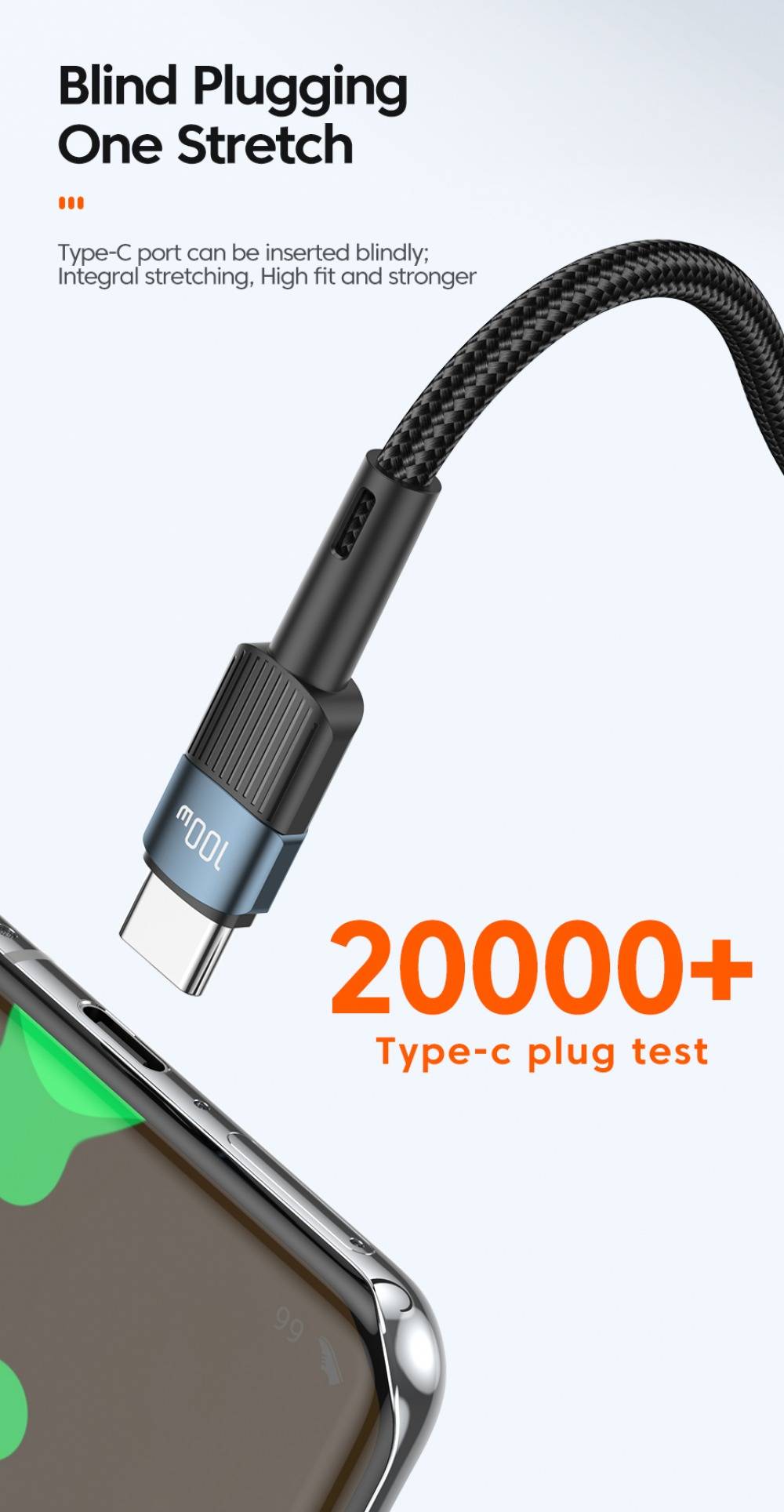 Essager USB-C to Type-C PD 100W Fast Charging Cable