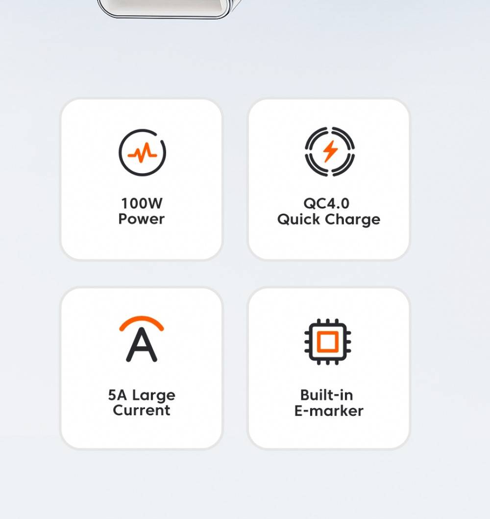 Essager USB-C to Type-C PD 100W Fast Charging Cable