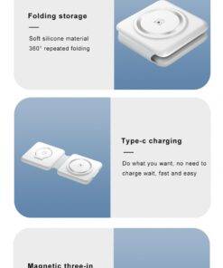 Foldable 3-in-1 MagSafe Charger for iPhone Samsung