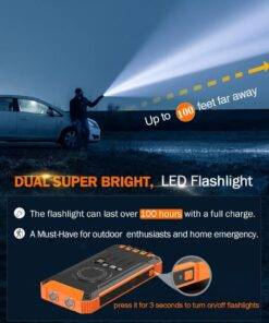 Goodaaa Solar Power Bank Wireless 36000mAh Built-in Cables