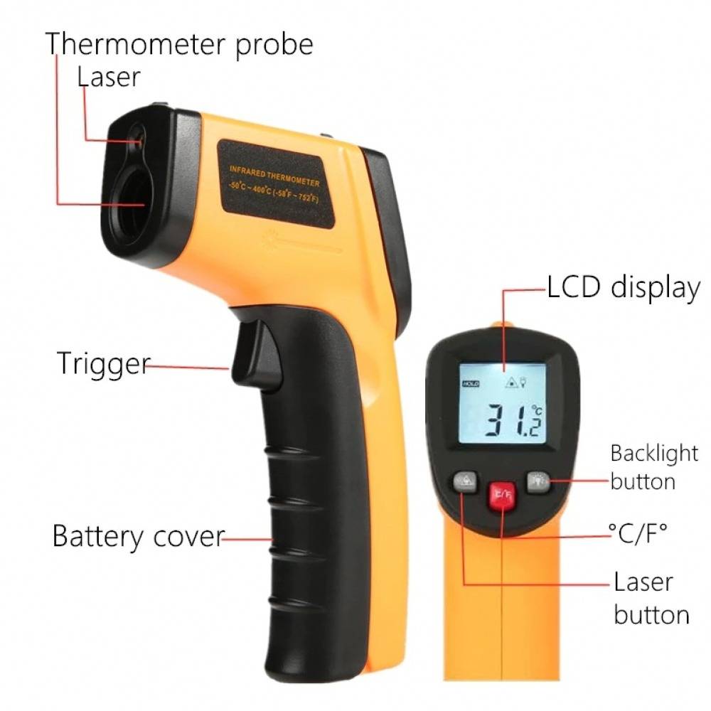 Industrial Infrared Digital Thermometer Temperature Gun
