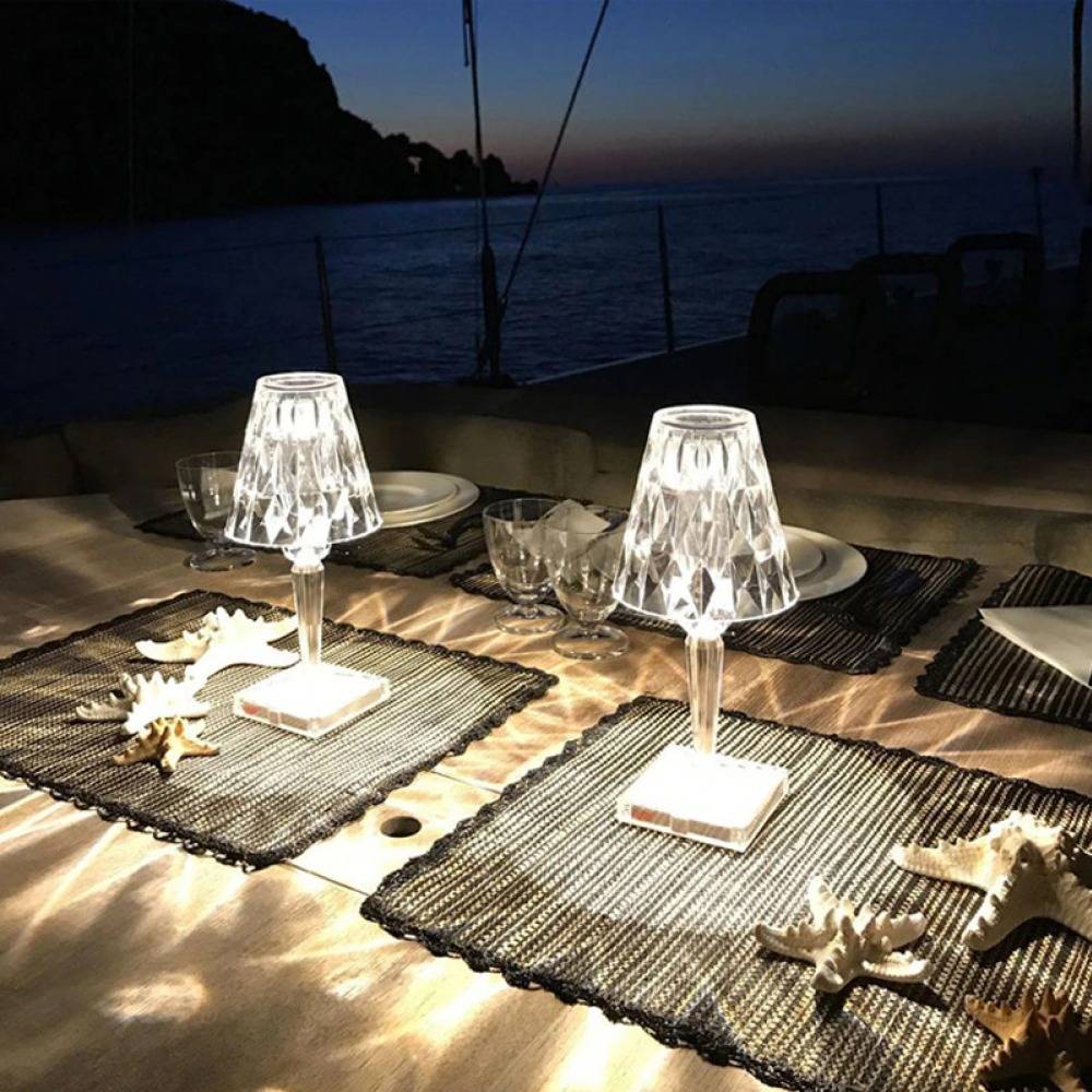 LED Diamond Crystal Light Desk Lamp