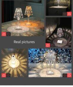 LED Diamond Crystal Light Desk Lamp