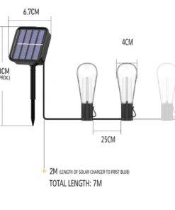 LED Solar String Lights Decoration Waterproof Garden Light Bulb