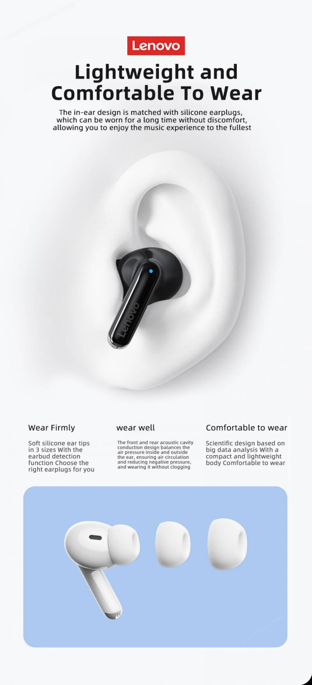 Lenovo XT88 Earphone BT5.3 Dual Stereo Noise Reduction Bass