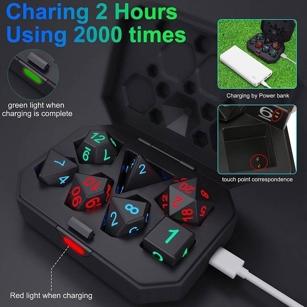 Light Up DND Dice Set for Dungeon and Dragons