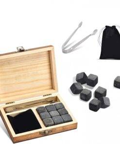 Luxury Whisky Stones Gift Set 9 Granite Ice Cube