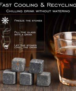 Luxury Whisky Stones Gift Set 9 Granite Ice Cube