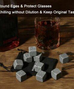 Luxury Whisky Stones Gift Set 9 Granite Ice Cube