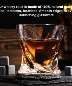 Luxury Whisky Stones Gift Set 9 Granite Ice Cube