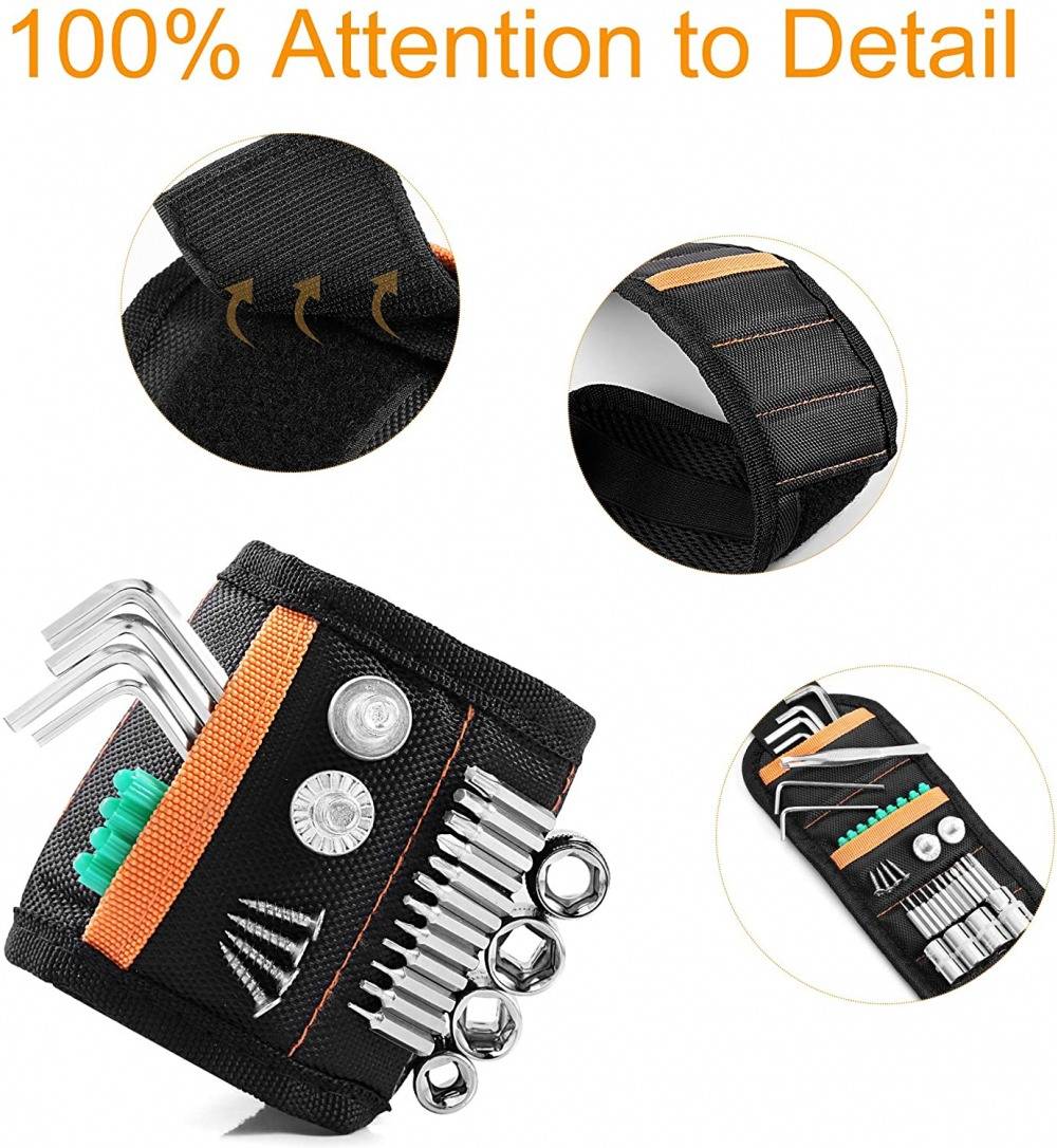 Magnetic Tools Wristband with 20 Strong Magnets