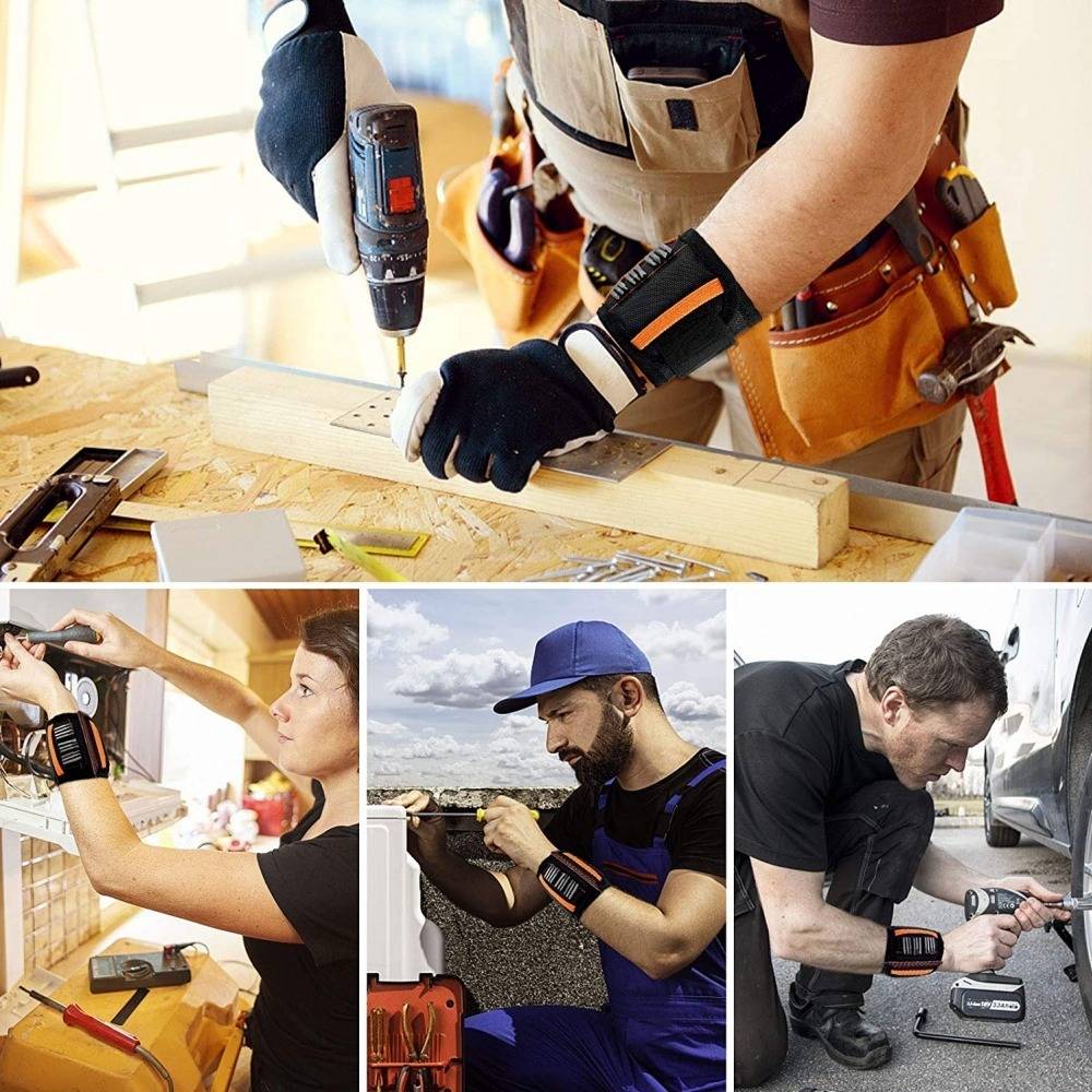 Magnetic Tools Wristband with 20 Strong Magnets
