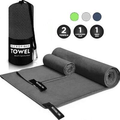 Microfiber Travel Towel Set Fast Drying Lightweight