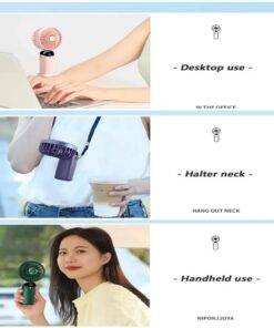 Mini Portable Cooling Fan 5-Speed Desk Fan with Base