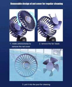 Mini Portable Cooling Fan 5-Speed Desk Fan with Base