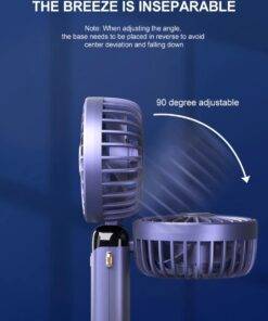 Mini Portable Cooling Fan 5-Speed Desk Fan with Base