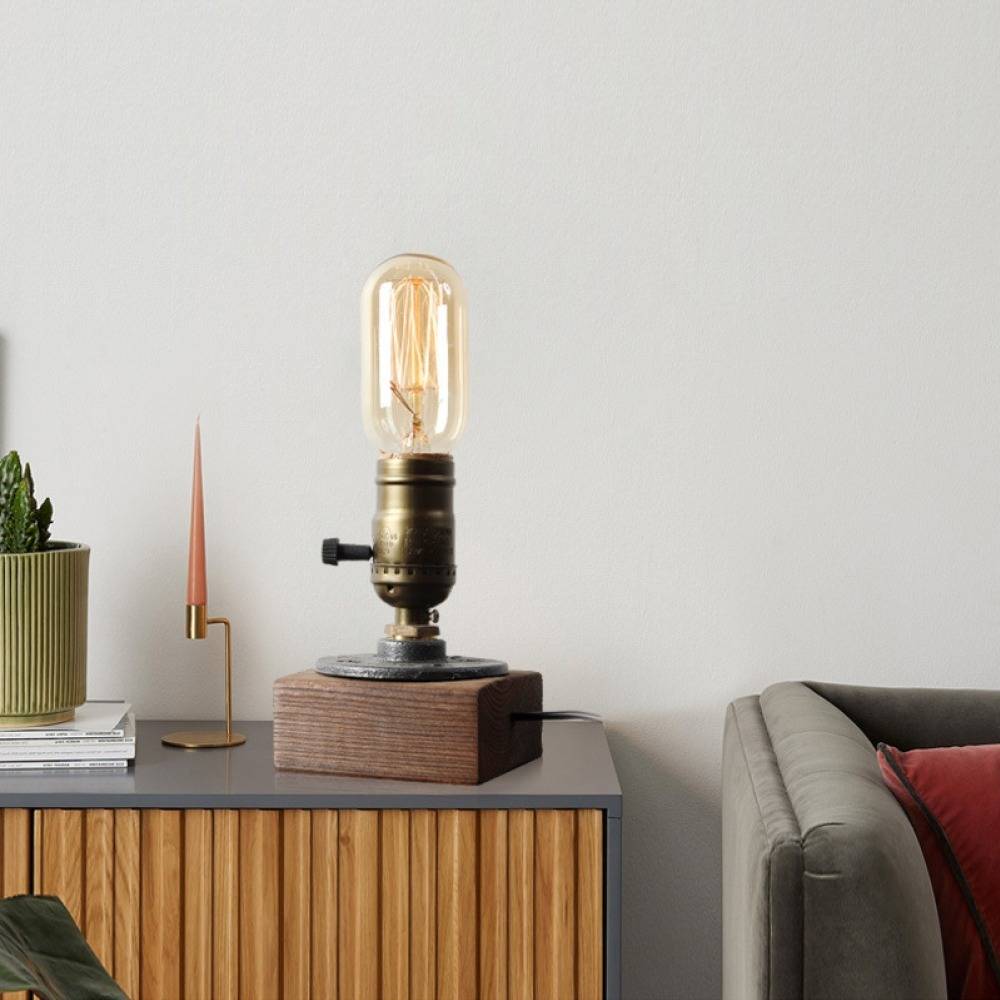 Modern Industrial Retro Edison Bedside Desk Lamp