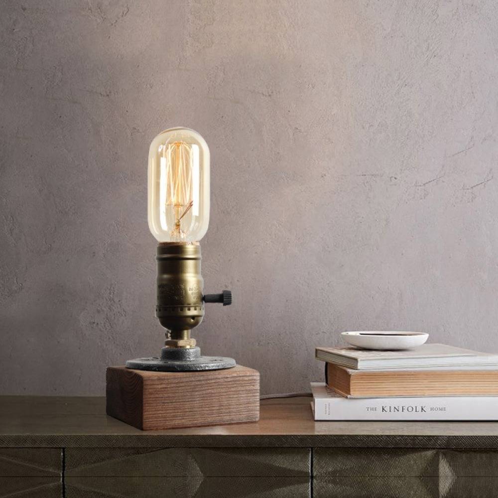 Modern Industrial Retro Edison Bedside Desk Lamp