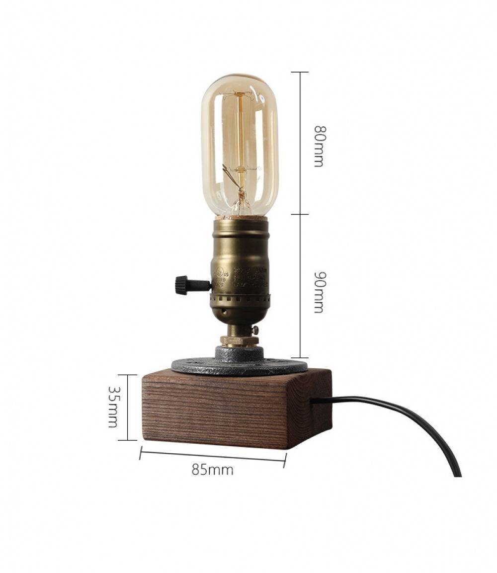 Modern Industrial Retro Edison Bedside Desk Lamp