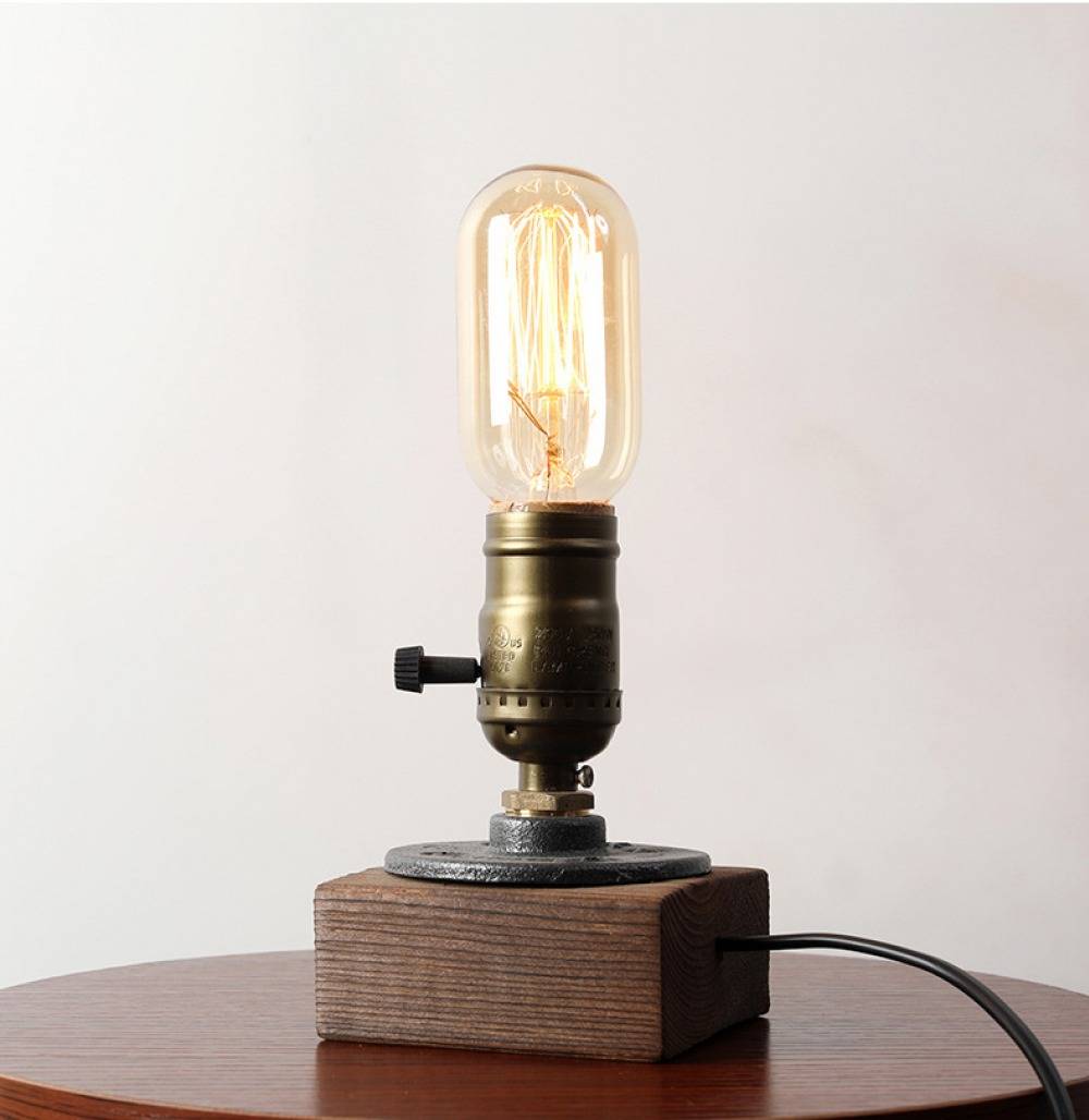 Modern Industrial Retro Edison Bedside Desk Lamp