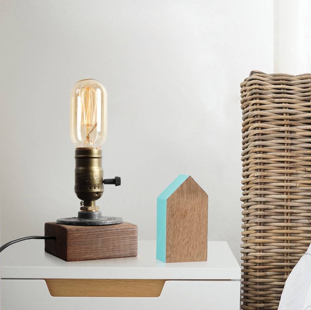 Modern Industrial Retro Edison Bedside Desk Lamp