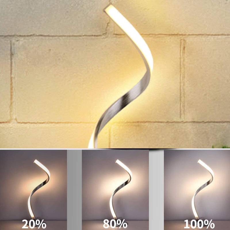 Modern Spiral LED Desk Lamp Dimming Bedside Light