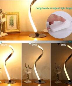 Modern Spiral LED Desk Lamp Dimming Bedside Light