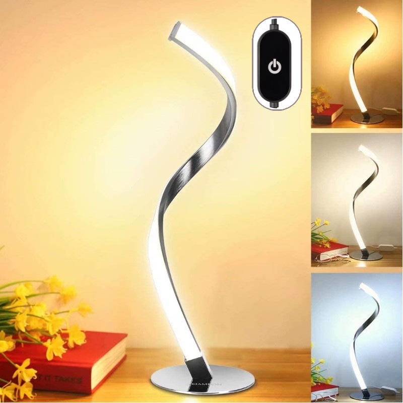 Modern Spiral LED Desk Lamp Dimming Bedside Light