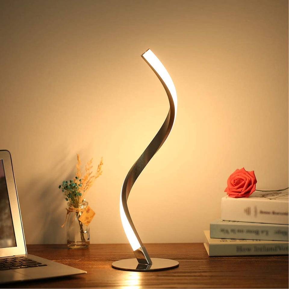 Modern Spiral LED Desk Lamp Dimming Bedside Light
