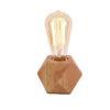Modern Wood Base Desk Lamp Table Lamp Retro E27 Bulb