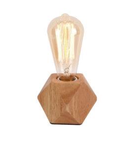 Modern Wood Base Desk Lamp Table Lamp Retro E27 Bulb