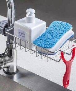 Multi-functional kitchen Sink shelf faucet shelf finishing rack stainless steel sink cloth storage rack